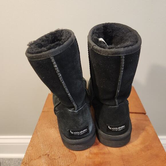 Koolaburra By Ugg Boots Koola Short Classic Black Soft Suede Faux Fur - Size 8 - Picture 3 of 7